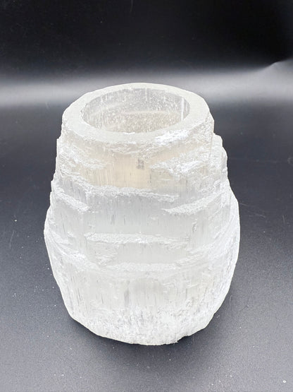 Selenite Mountain Top Candle Holder