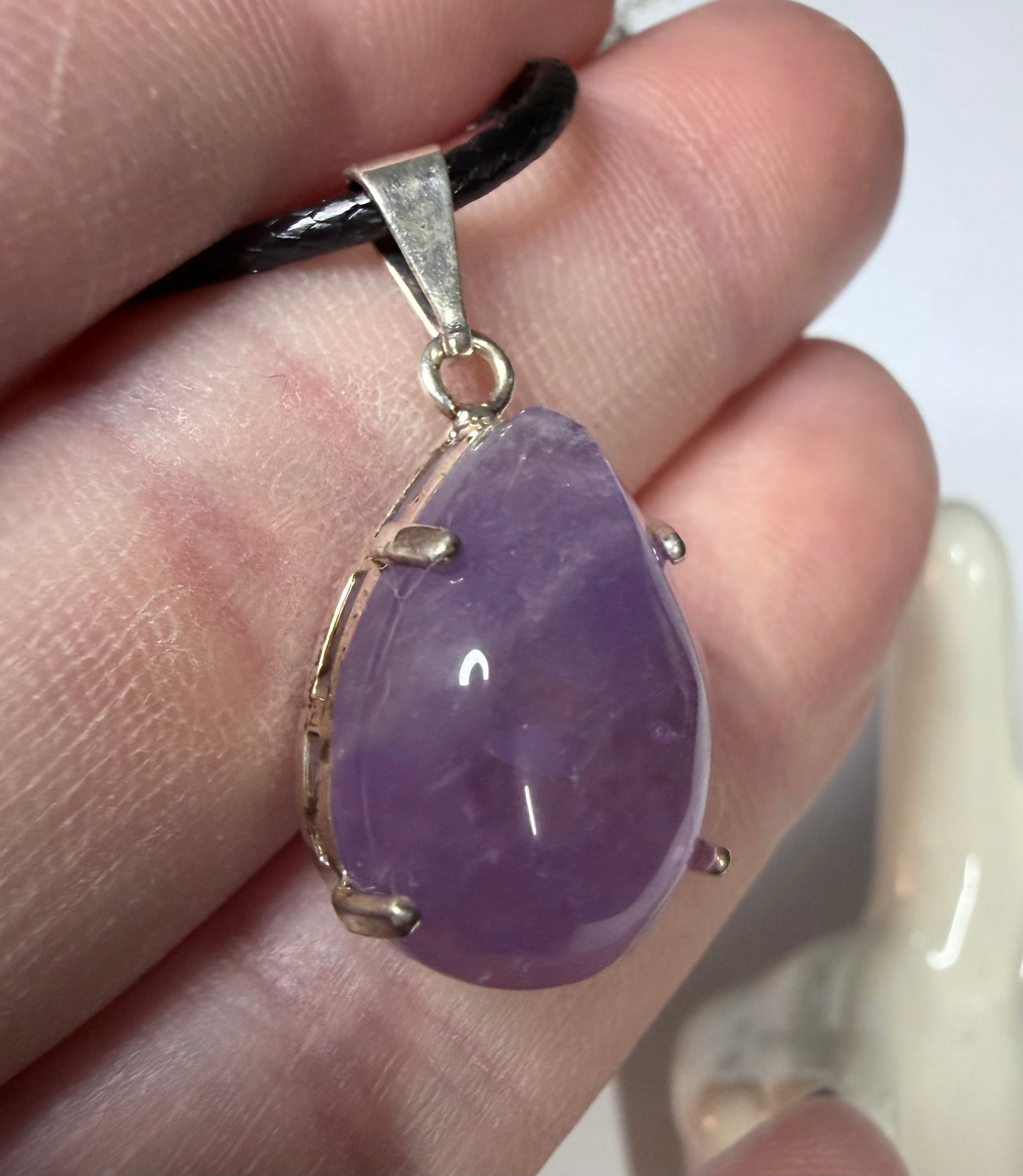 Amethyst Teardrop Pendant necklace