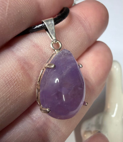 Amethyst Teardrop Pendant necklace