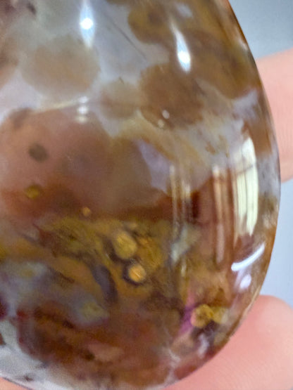 Ocean Jasper Crystal Pendant – Orbicular Jasper from Madagascar | 6 × 4 cm