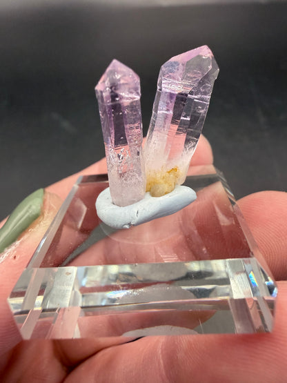 Vera Cruz Amethyst Points on Glass Display