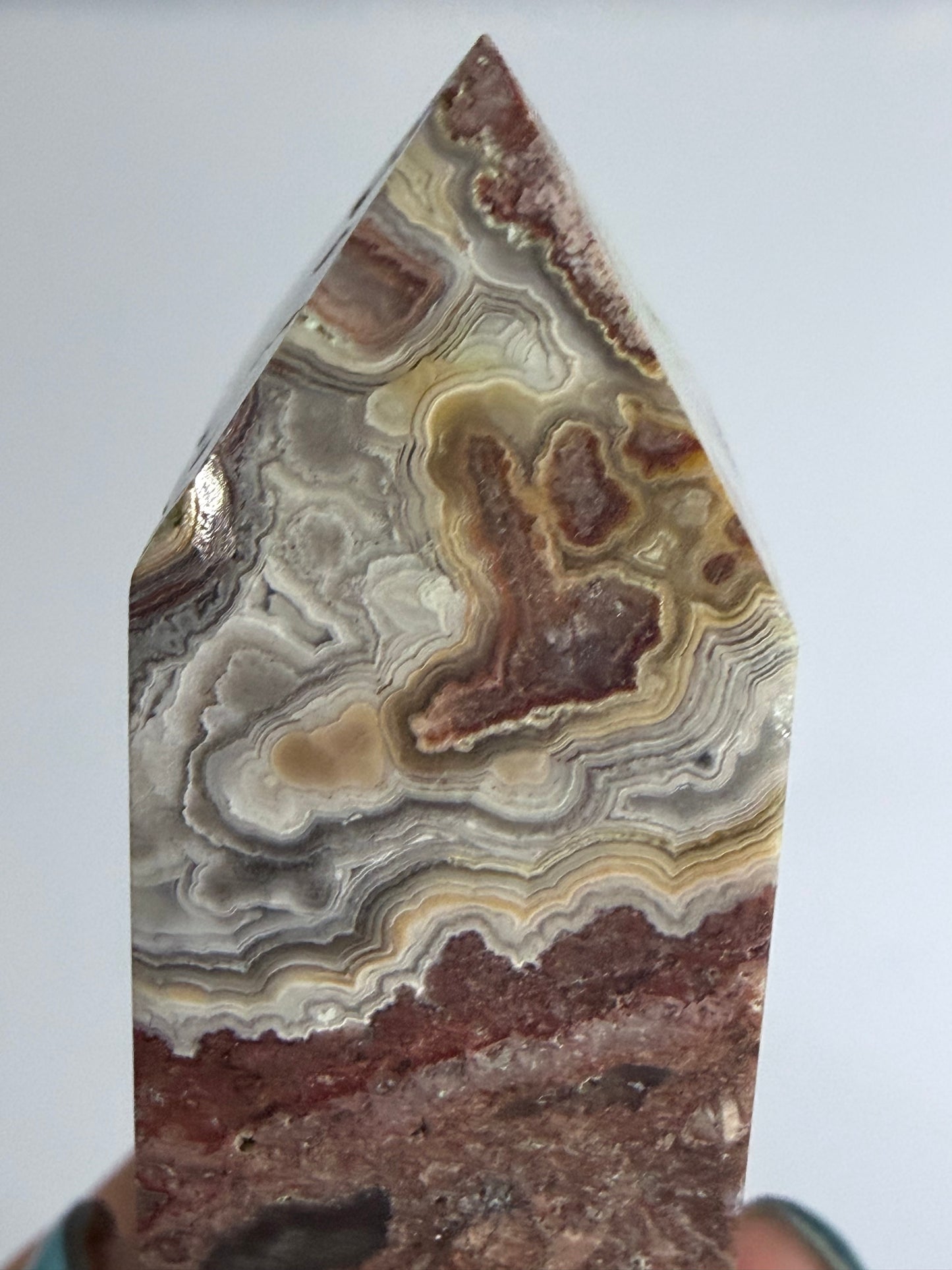 Mexican Crazy Lace Agate Tower – C