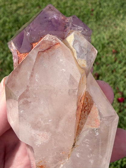 Large Included Amethyst Cluster Point– 215g | 8.5cm