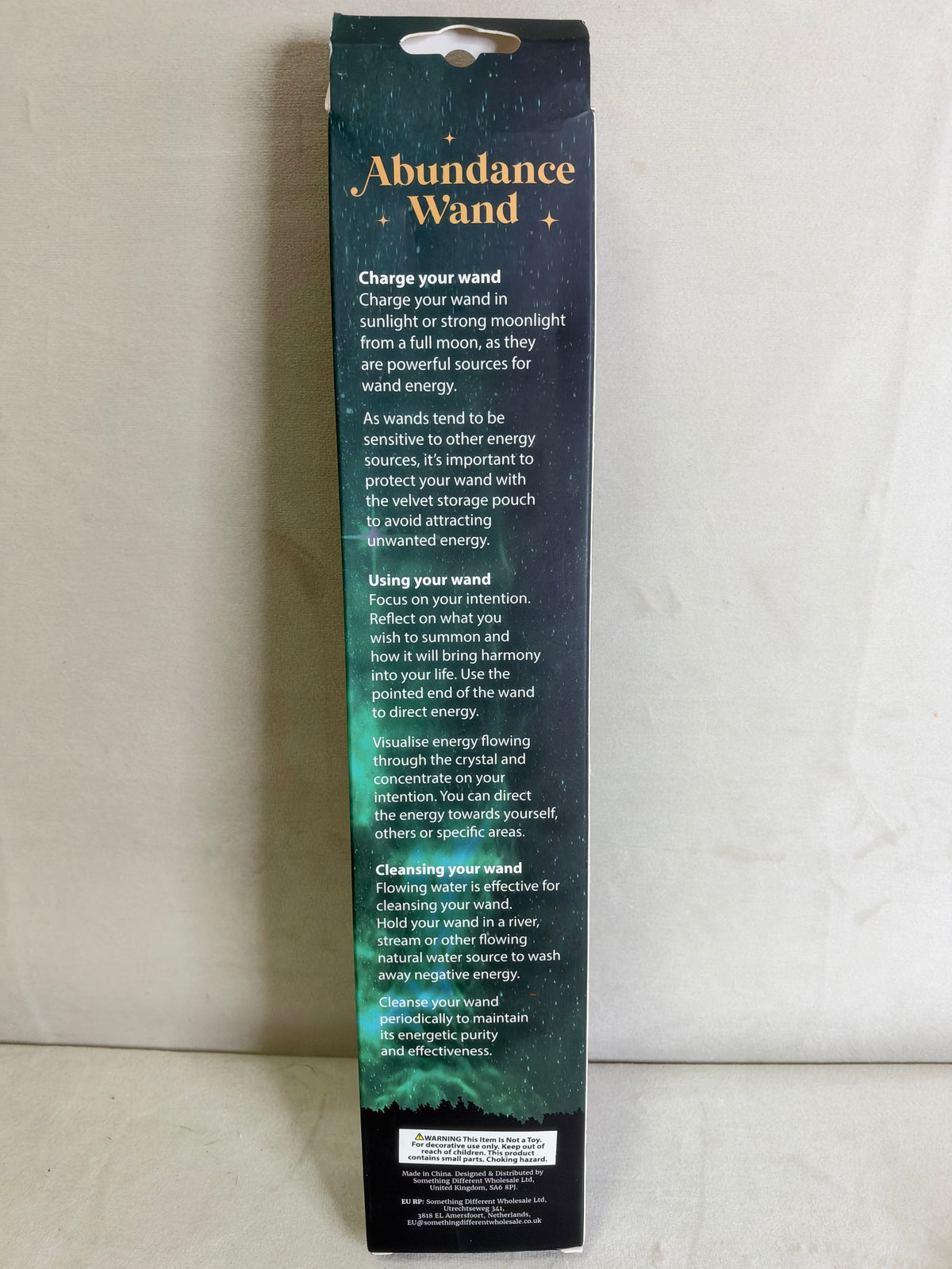 Green Aventurine Abundance Wand with Storage Pouch