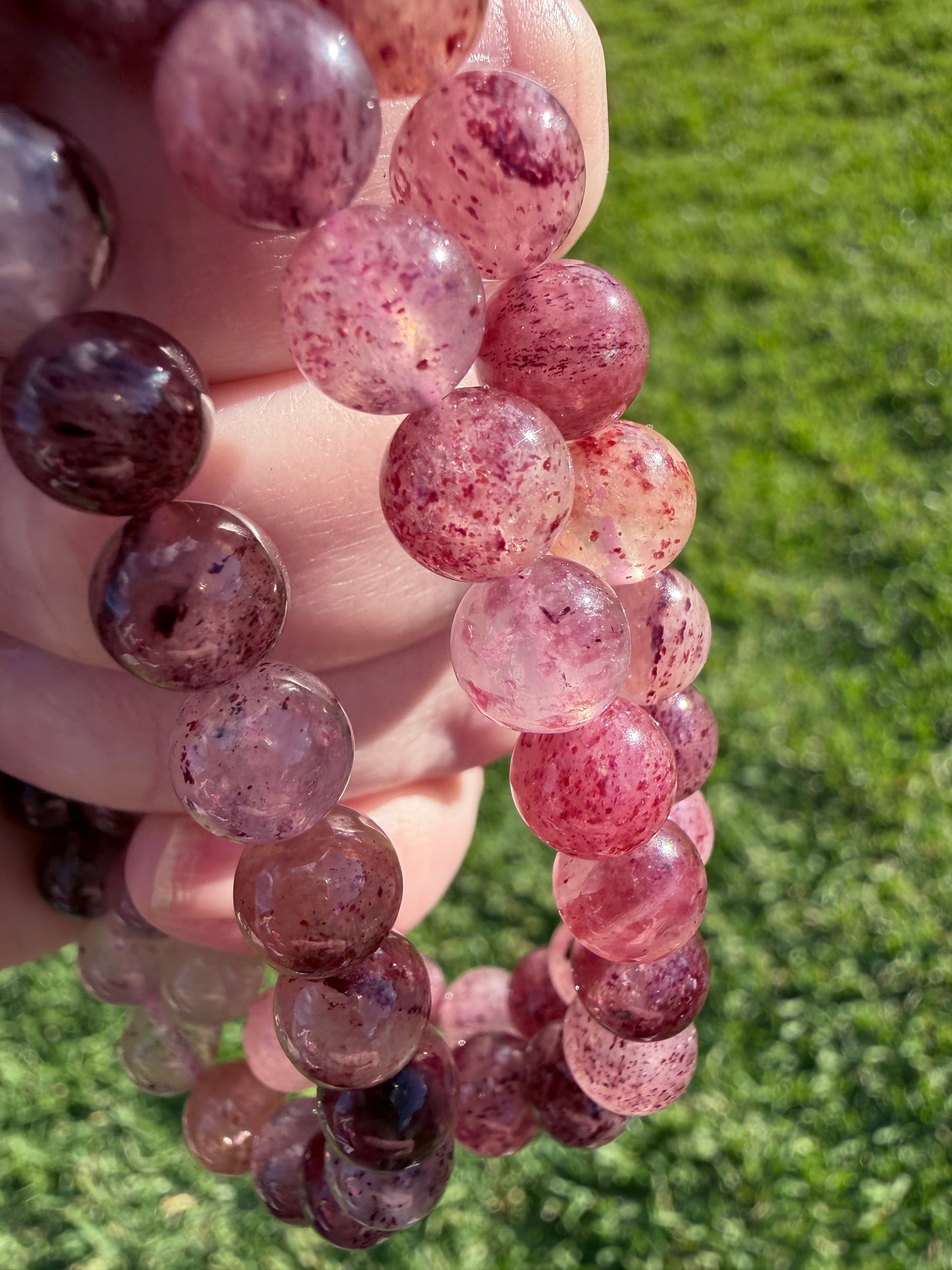 High Quality 8mm Strawberry Quartz Bracelet