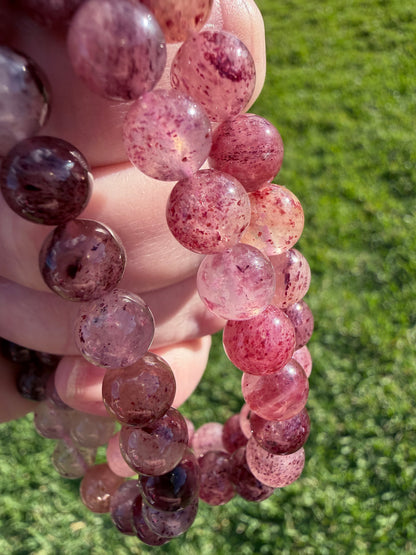 High Quality 8mm Strawberry Quartz Bracelet