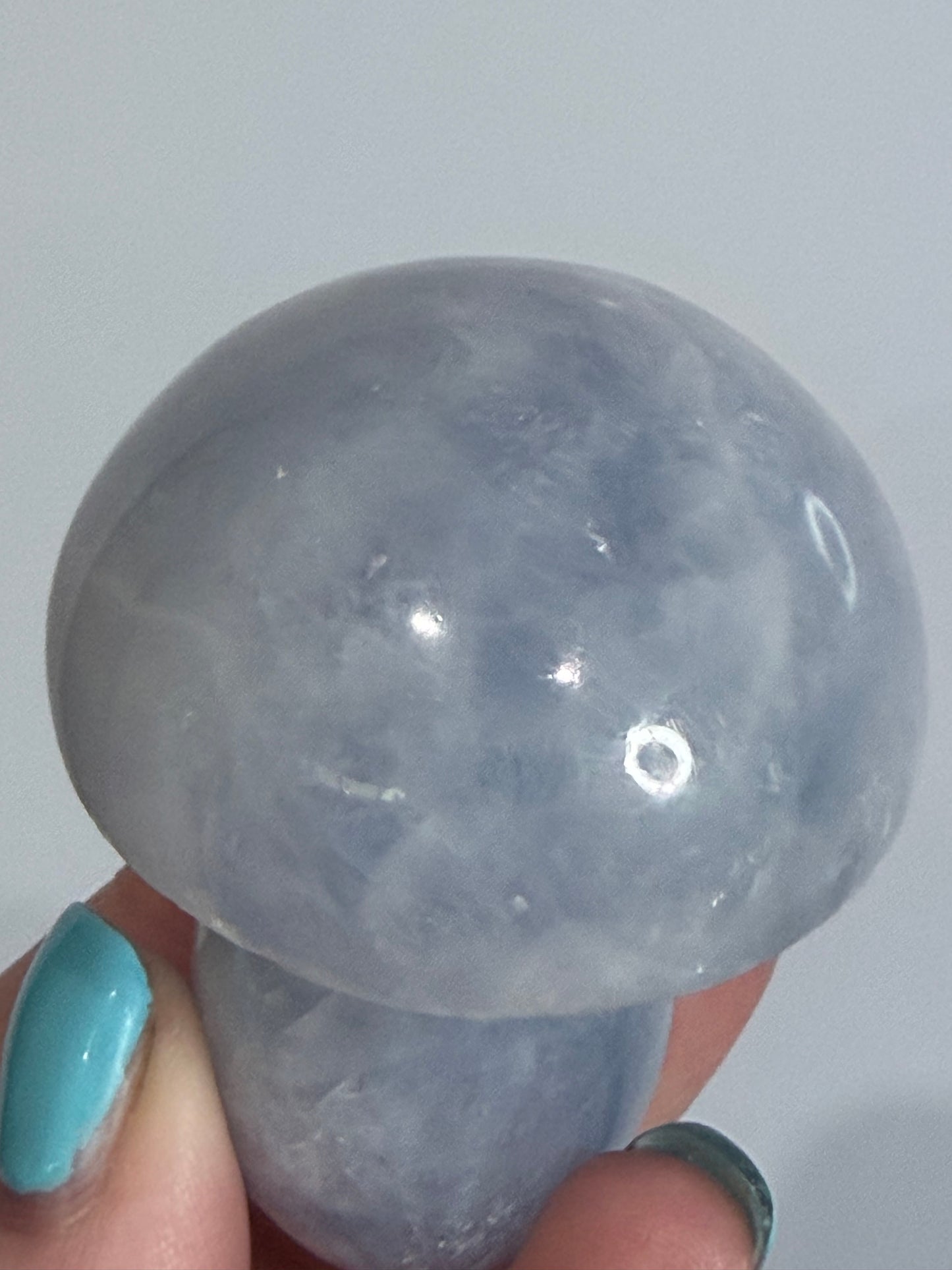 Blue Calcite Mushroom – B