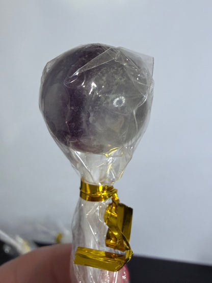 Fluorite Crystal Lollipop Carving