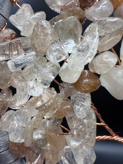 Garden Quartz & Rutile Quartz Tree of Life Dreamcatcher
