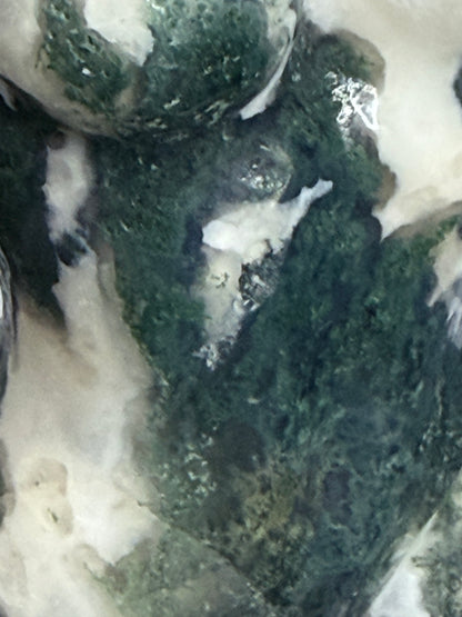Moss Agate Goddess Statement Torso Carving – 544g - 12.5cm