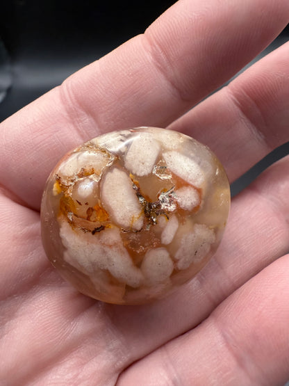 Flower Agate Mini Palm Stones