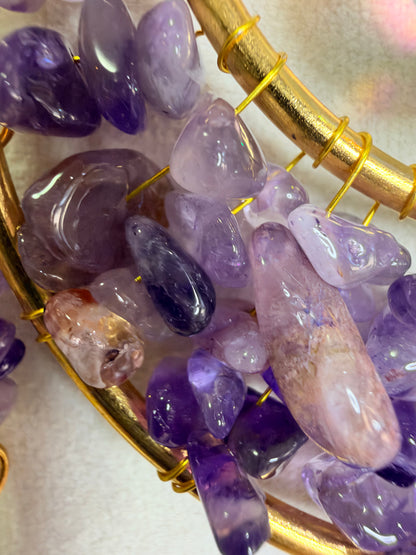 Amethyst Lotus & Crescent Moon Suncatcher – 35cm