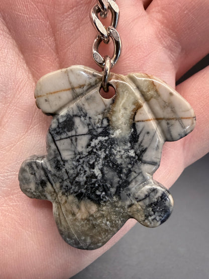 Picture Jasper Frog Keychain