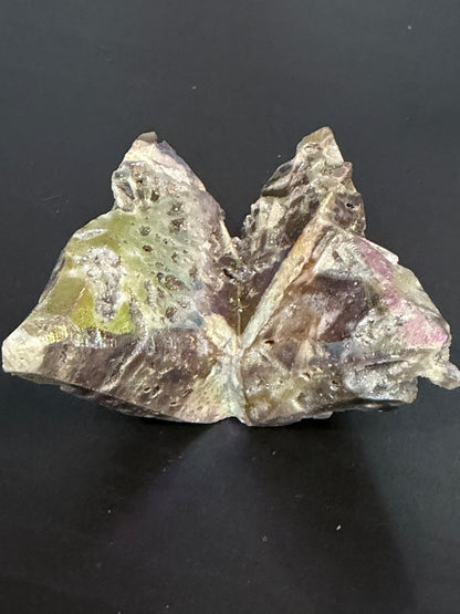 🌈 Aura Sphalerite Druzy Butterfly Carving E
