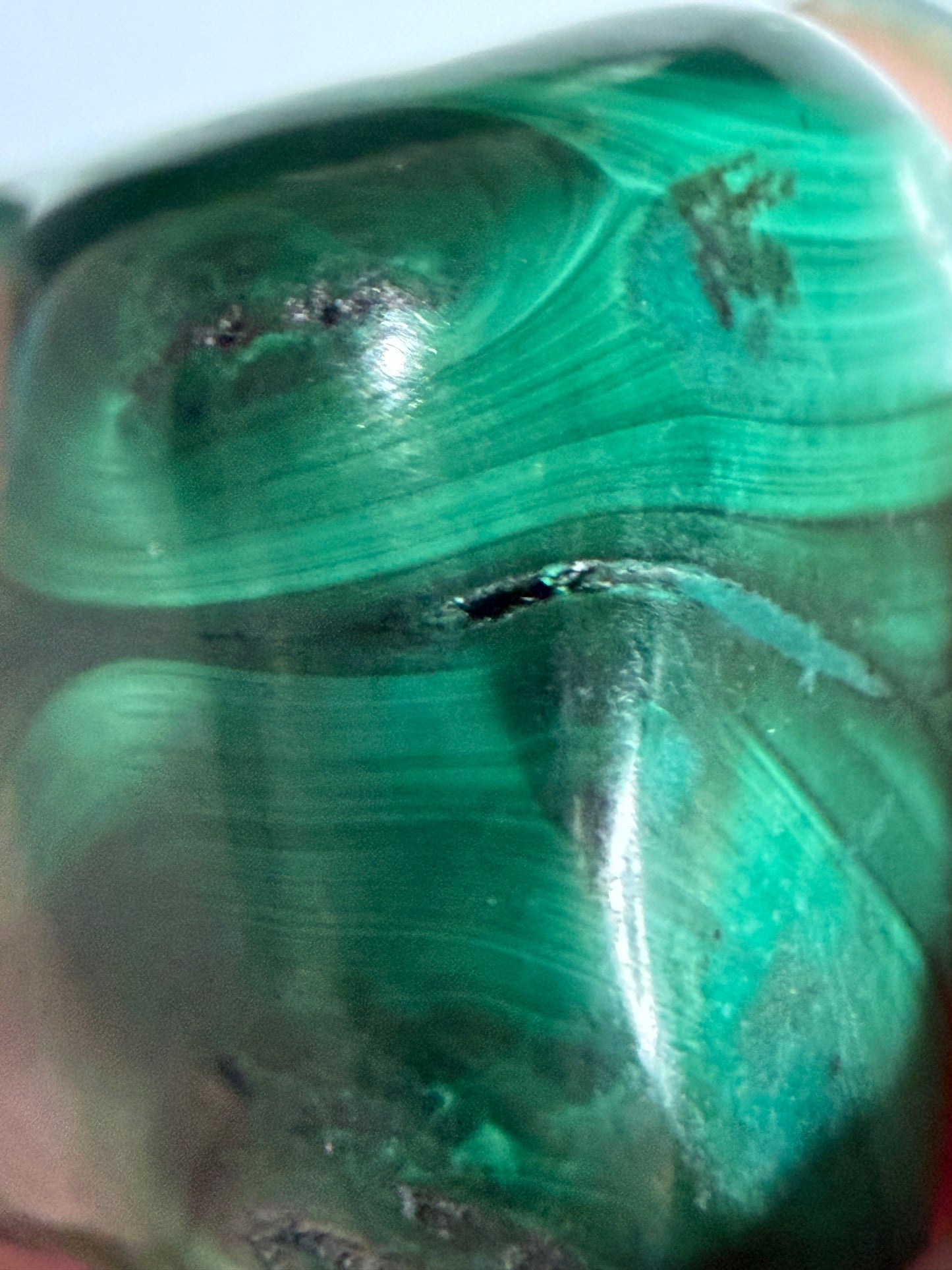 Malachite Polished Tumble – Natural Banded & Orbicular D -