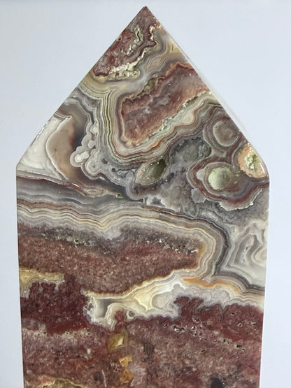 Mexican Crazy Lace Agate Tower – C