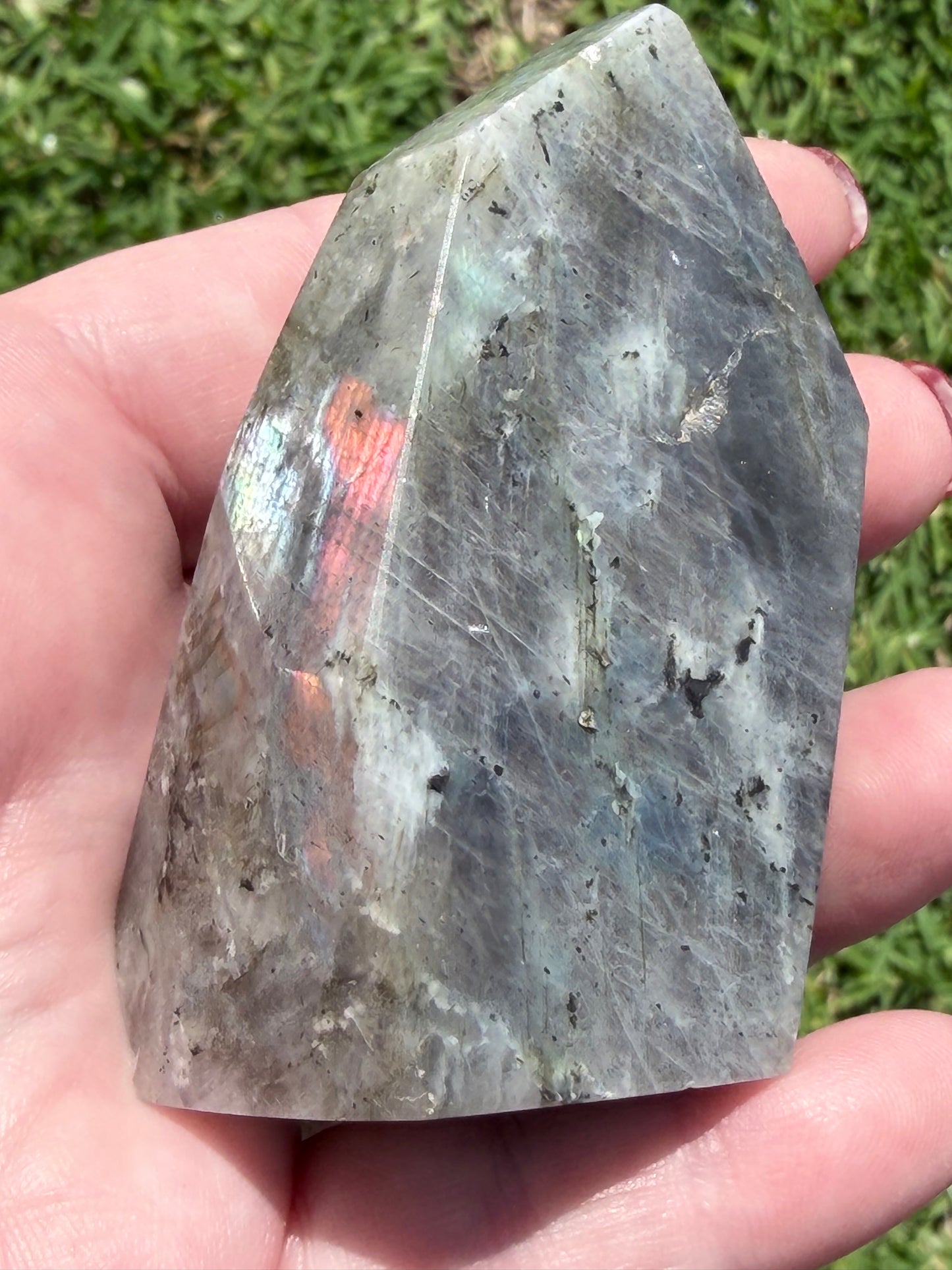 Labradorite Crystal Freeform – Rainbow Flash | 159g E