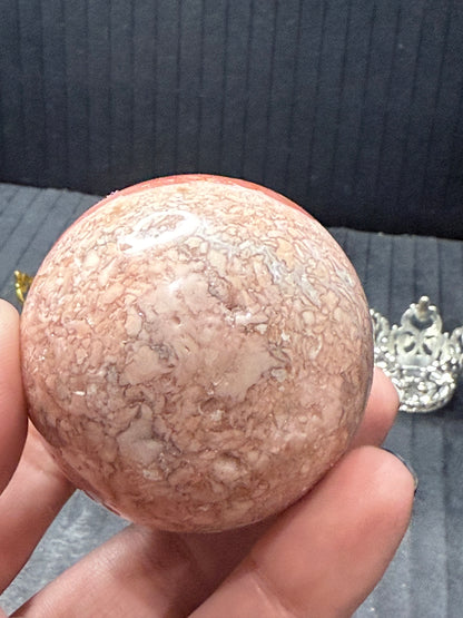 Pink Agate/ Pink Petal Sphere 5cm