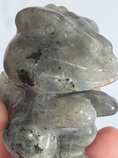 6cm Labradorite T-Rex Crystal Carving