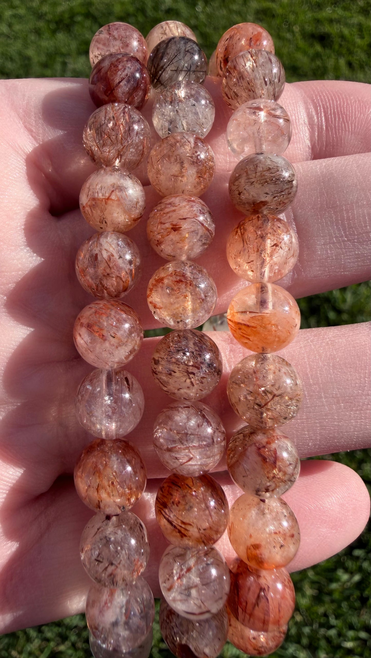 High Quality 8mm Mixed Rutile Quartz Bracelet