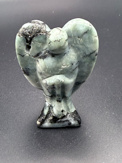 Larvikite with pyrite Angel