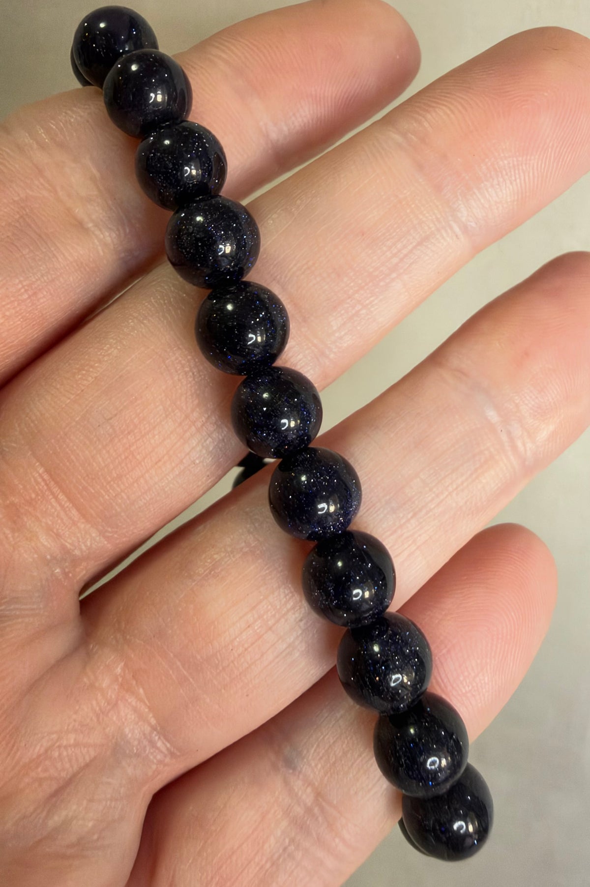 8mm Blue Goldstone Bracelet