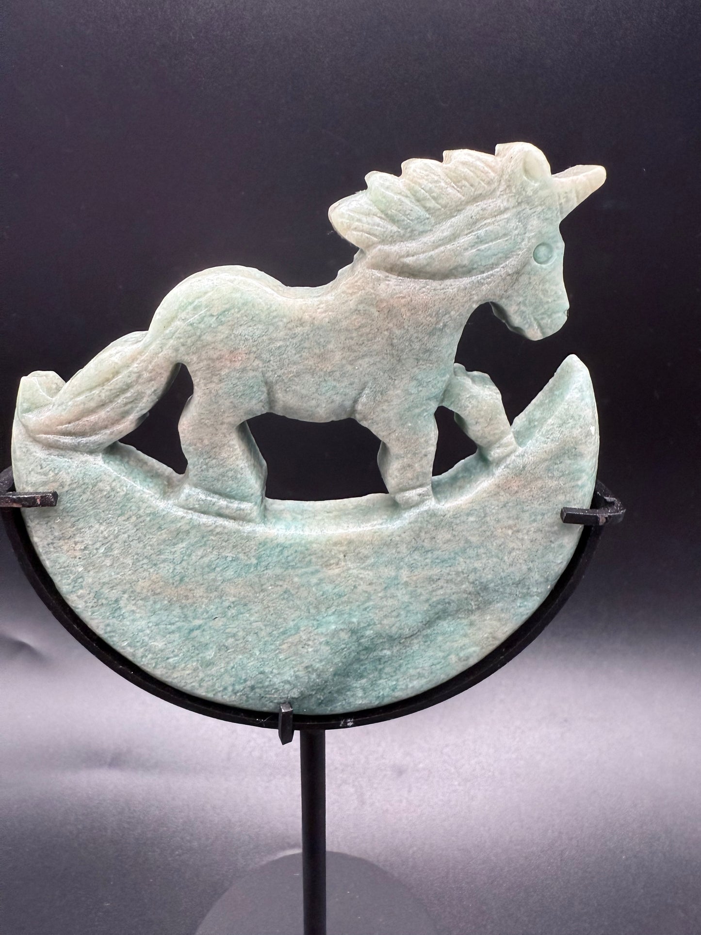 Amazonite Unicorn on Stand