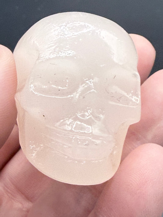 White Calcite Skull