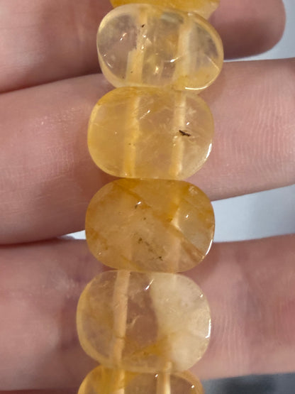 Faceted Honey Calcite Bracelet – Golden Confidence & Motivation Crystal | Solar Plexus Energy