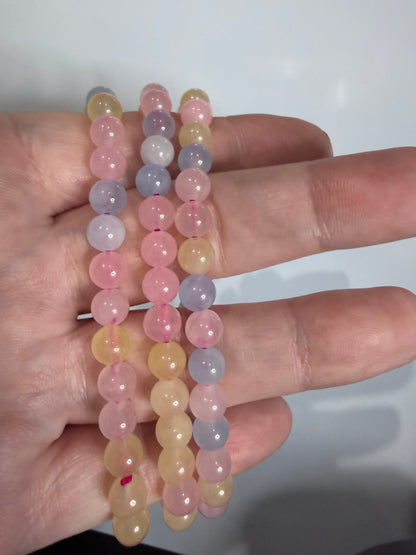 6mm Morganite Bracelet – Love • Emotional Healing • Compassion