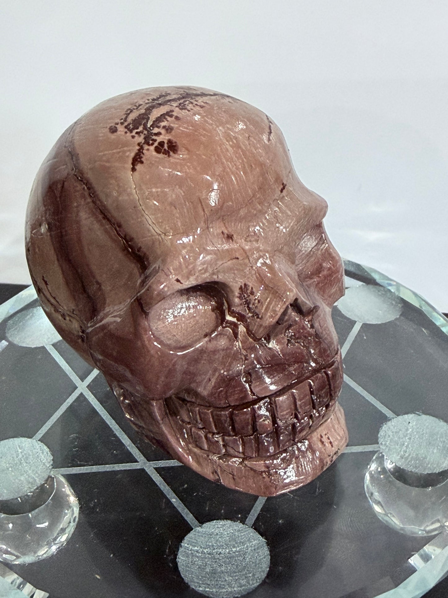 Picture Jasper Skull Carving – 300g