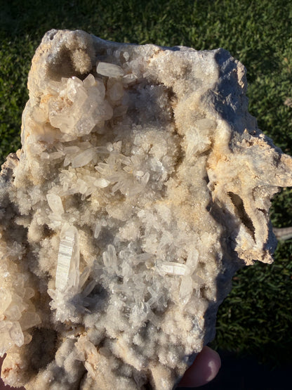 Indonesian Quartz & Druzy Chalcedony Cluster – 18.5cm