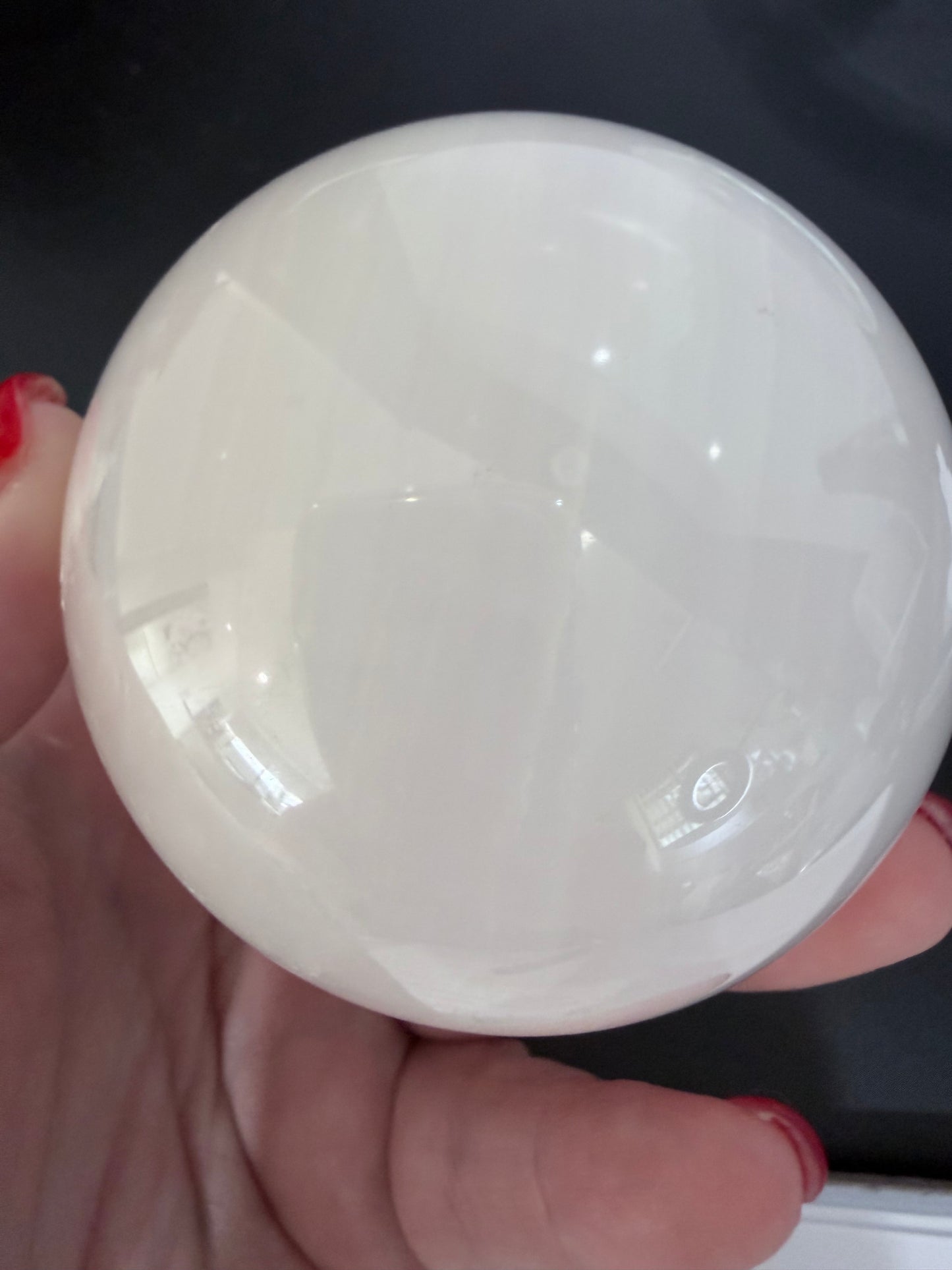 Pink Mangano Calcite Sphere – 431g | 6.7cm
