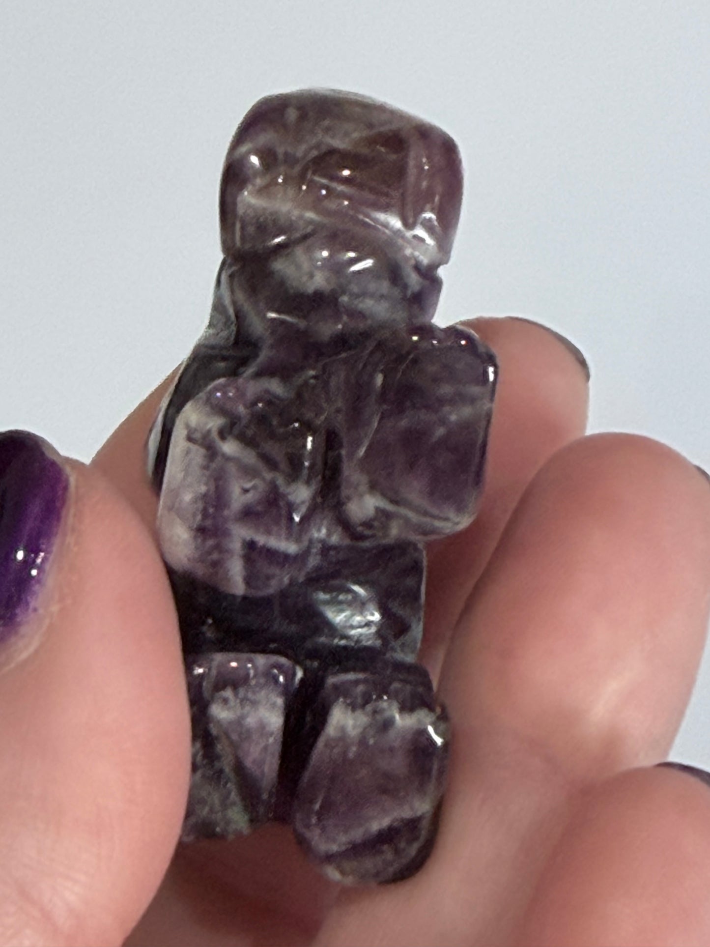 Amethyst Elephant Carving – 5cm