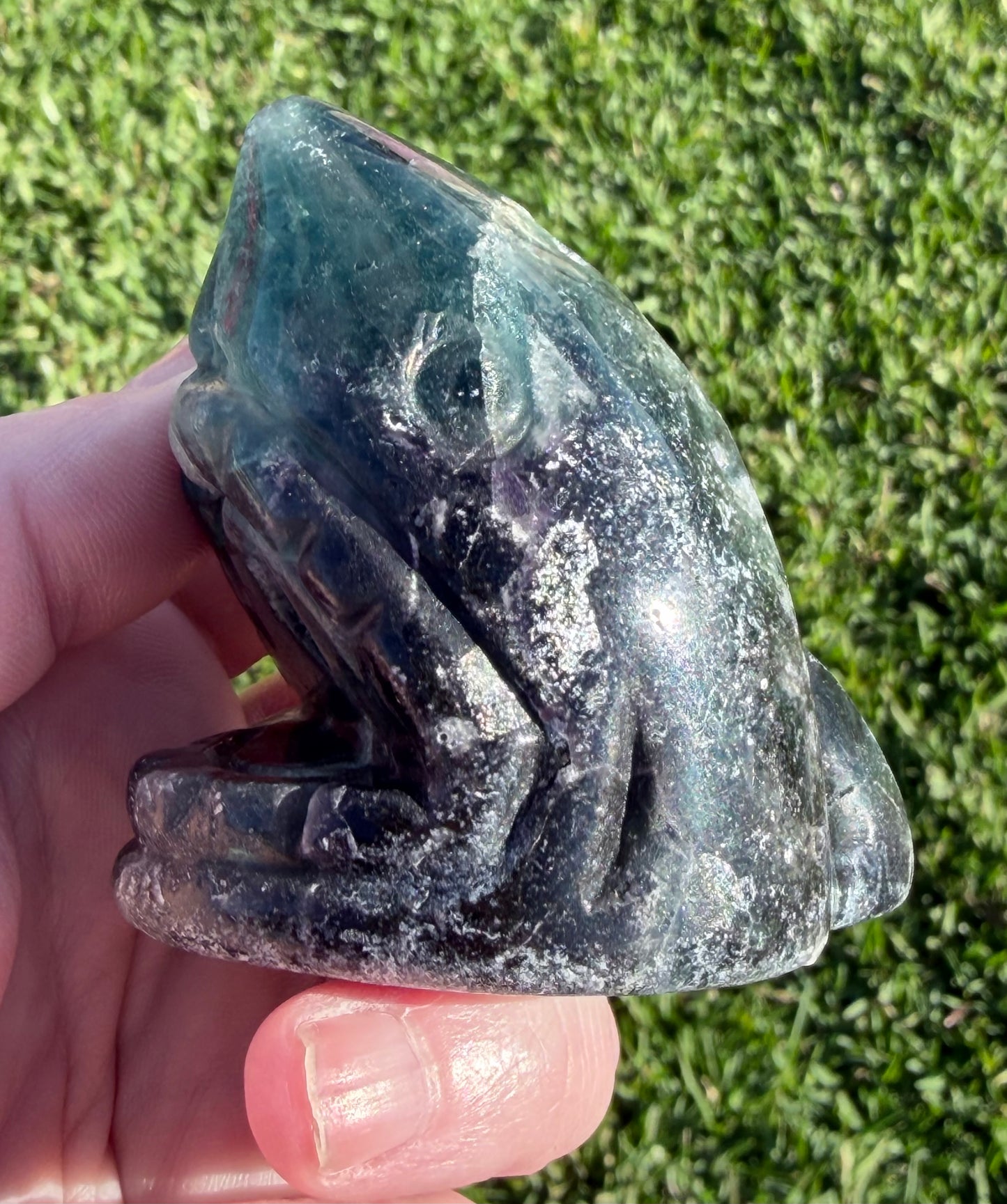 Blue Fluorite Shark Carving 7.2cm | 242g