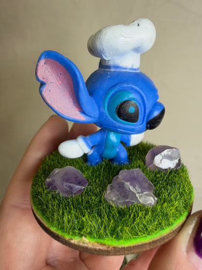 Chef Stitch Amethyst Mini Crystal Garden – 6cm