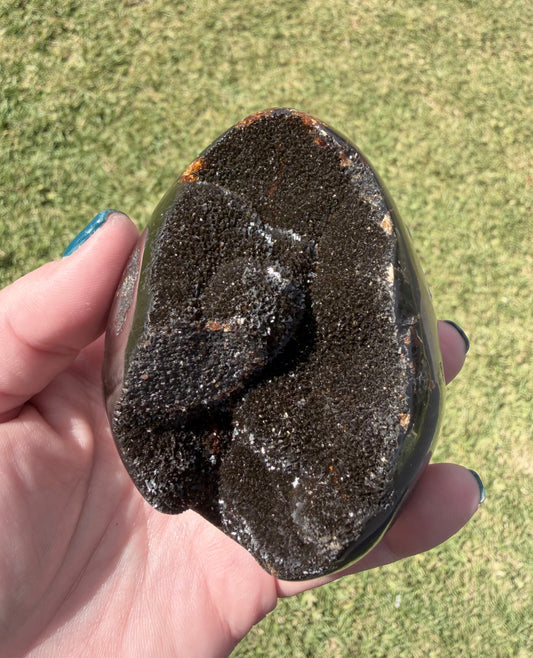 Septarian Druzy Egg — 500 g (9.1 × 5.7 cm) Dragon Stone