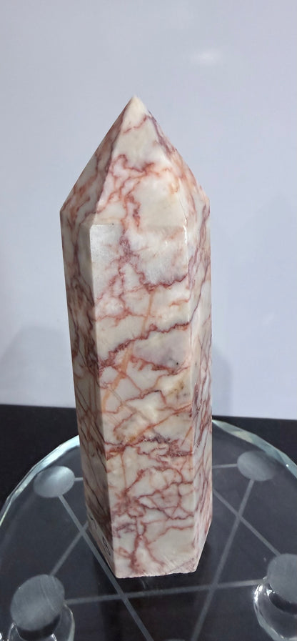 Red Vein Jasper Crystal Tower – 13.2cm | 330g B