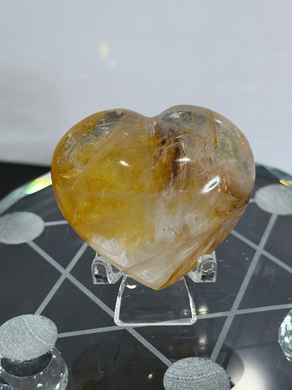 Golden Healer Quartz Heart B - 5cm