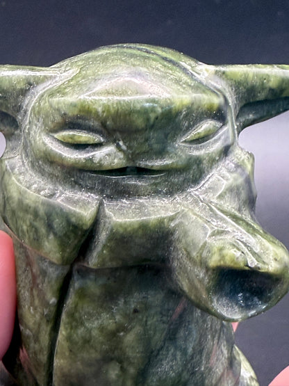 Baby Yoda (Grogu) in Serpentine Jade 342g 8cm