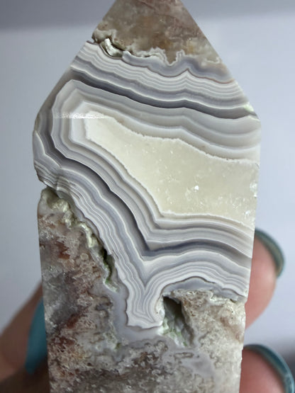 Mexican Lace Agate Tower A -