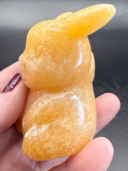 Yellow Calcite Pikachu Carving - Crystal wonderland By Lisa