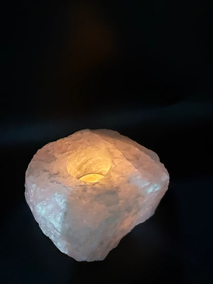 Rose Quartz Candle Holder