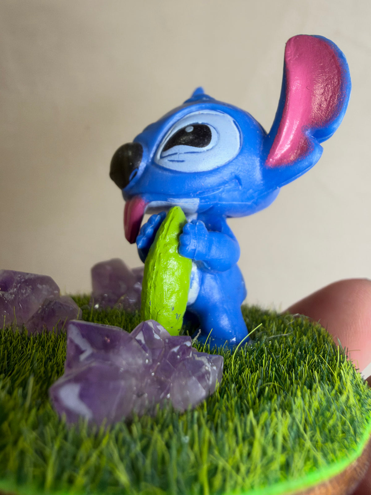 Stitch with Pickle Amethyst Mini Crystal Garden – 6cm