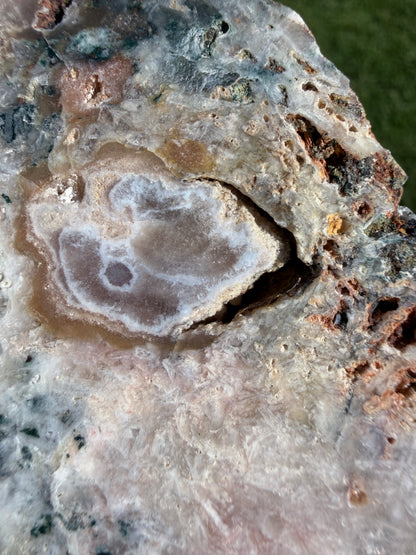 Pink Amethyst with Moss Inclusions Freeform 340g | Rare Druzy Specimen