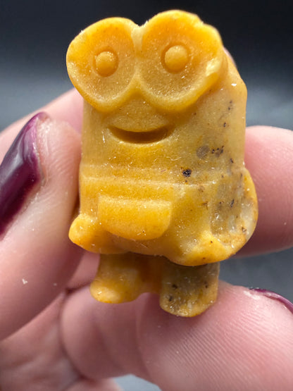 Yellow Jasper Minion Carving