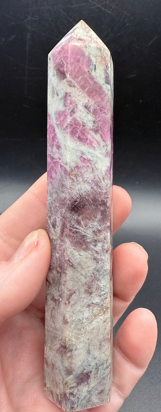 Rare Multi-Mineral Tower – Pink & Blue Tourmaline, Aquamarine, Smoky Quartz, Lepidolite & Mica