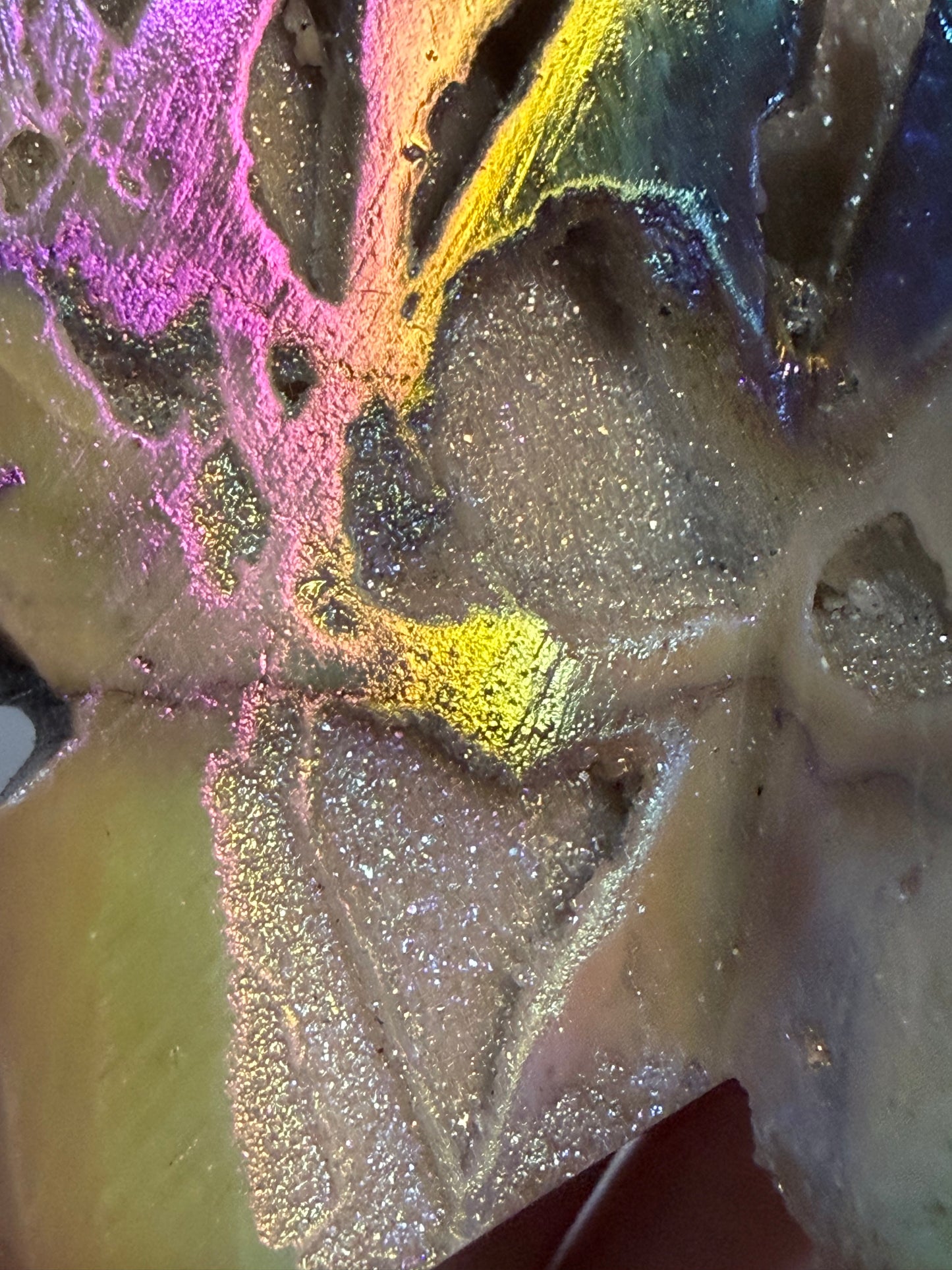 Aura Sphalerite Druzy Butterfly Carving F