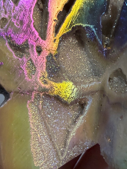 Aura Sphalerite Druzy Butterfly Carving F