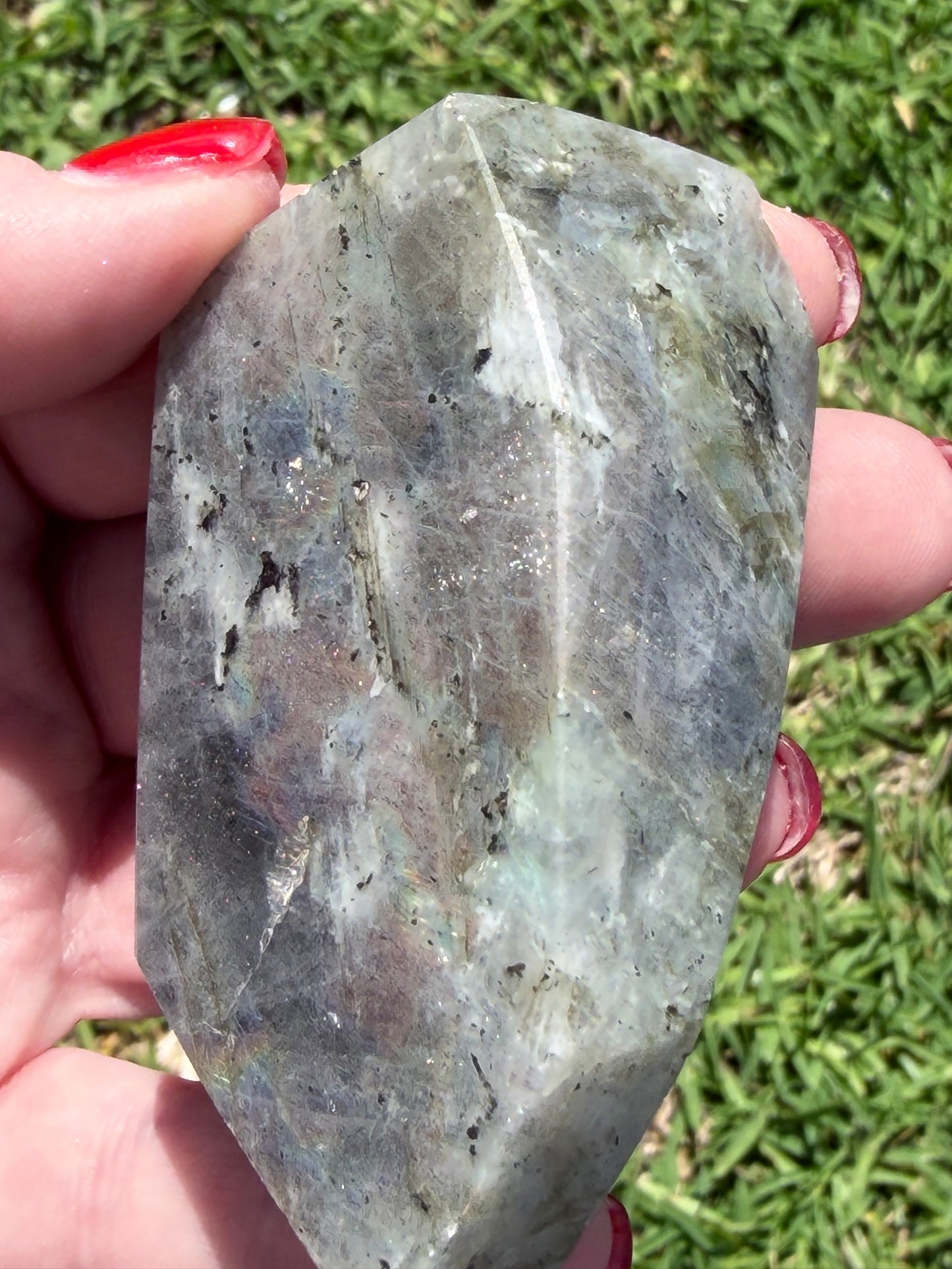 Labradorite Crystal Freeform – Rainbow Flash | 159g E